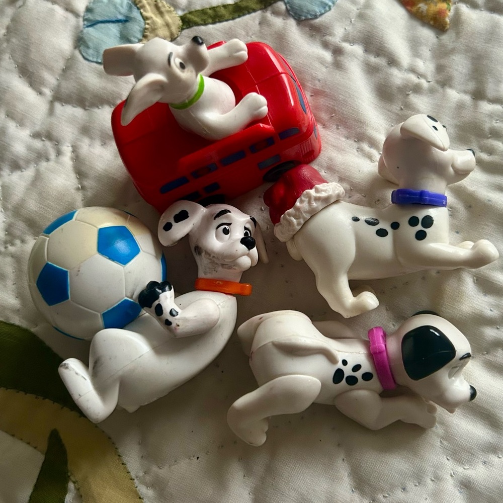 Vintage lot of Dalmatian 10 fast food toys